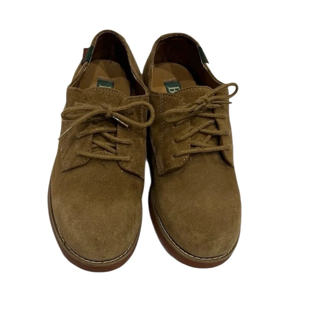 GH Bass Co. Brown Suede Leather Nubuck Lace Up Oxford Shoes Youth Boys Kids 3